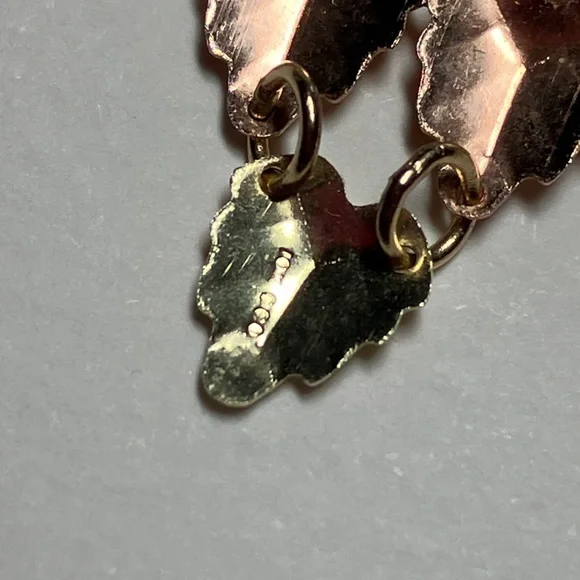 Earrings Vintage Beautiful Black Hills Cascading Leaf  Earrings 12/14 K Gold - Picture 5 of 9